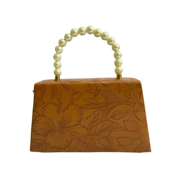 Elegant Pearl Handle Shoulder Bag
