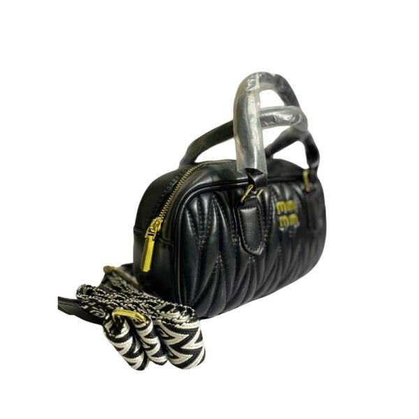 Min Min Quilted Handbag for Women – PU Leather Bag with Scarf & Adjustable Strap