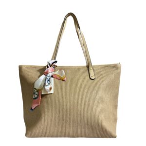 Elegant Imported Tote Bag with Silk Accent – Spacious & Stylish Shoulder Carry