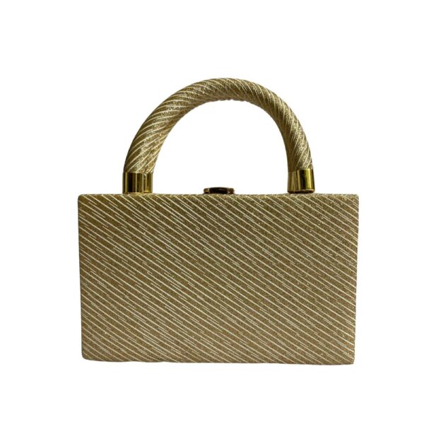 Elegant Shiny Square Clutch – Perfect for Weddings & Parties