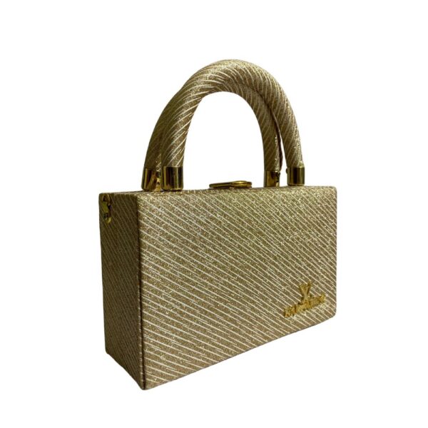 Elegant Shiny Square Clutch – Perfect for Weddings & Parties